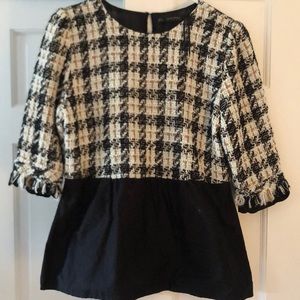 NEVER WORN Zara patterned top. Two types of fabric